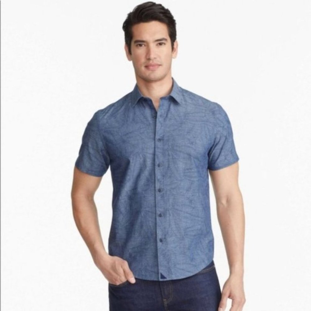 UNTUCKit | Montu Blue Button Front Short Sleeve Shirt #35212